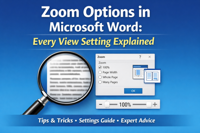 Zoom Options in Microsoft Word: Every View Setting Explained